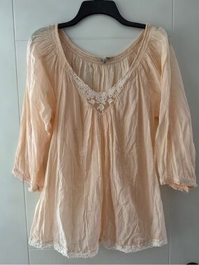 Heritage 1981 Light Peach Peasant Tunic - Women's
